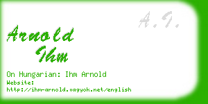 arnold ihm business card